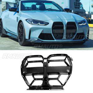 Glossy Black Car Front Grille Bumper Grill for BMW M3 M4 G80 G82 Facelift 2020 2021 2022 2023 <b>ABS</b> Replacement Grills Car Styling - Product Image 1