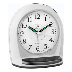 JUSTAMINUTE Alarm <b>Clock</b> With Snooze Function White JA7079B - Product Image 1