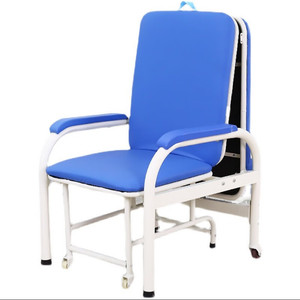 Chaise-lit médicale pliable à double usage pour hôpital et usage domestique avec rembourrage doux et roulettes - Product Image 2