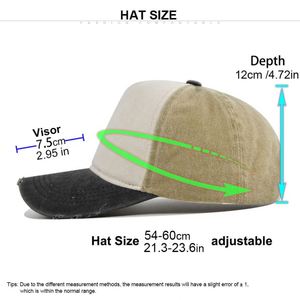 Casquette de baseball vintage délavée à visière souple, logo personnalisé, bord incurvé, chapeau unisexe tendance - Product Image 3