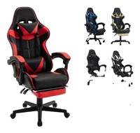 Chaise de bureau ergonomique pour le jeu, chaise pivotante pour ordinateur, chaise de bureau inclinable réglable pour l'e-sport avec accoudoirs