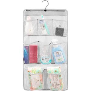 Mesh <b>Shower</b> Organizer 8 Pockets Hanging <b>Caddy</b> Quick Dry Bathroom Storage For Toiletries With Rotating <b>Hanger</b> - Product Image 1