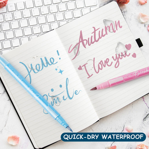 <span class=keywords><strong>12</strong></span> colori doppia punta metallo pennarelli di arte Set penne a base d'acqua penne a base d'acqua pittura artistica e calligrafia evidenziatori - Product Image 1