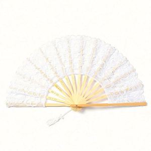 Floral Vintage Lace Spanish Pattern Handheld Eco-Friendly Rattan Lining Fan <b>Summer</b> Birthday Tea Party Foldable Heart Gift - Product Image 3