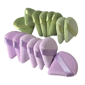 Fleur sait cosmétiques <span class=keywords><strong>poudre</strong></span> bouffée corps <span class=keywords><strong>houpette</strong></span> triangle maquillage femmes accessoires personnalisé <span class=keywords><strong>poudre</strong></span> bouffée - Product Image 4