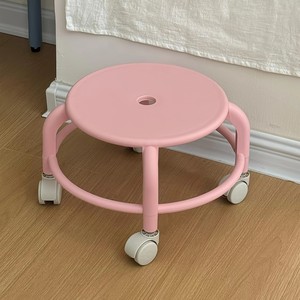 Home Stool With Casters Round Movable Seat For Adults And Elderly Use - Product Image 3