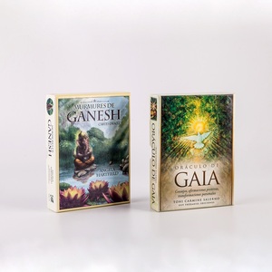 ไพ่ทาโรต์ออราเคิลแบบกำหนดเองพิมพ์ลายกระเป๋าที่มีขอบสีเงินมองเห็นได้ชัดเจน - Product Image 5