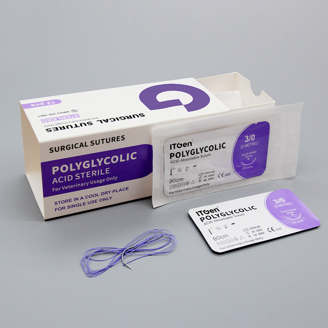 Veterinary Sterile Surgical Instruments PGA Absorbable Suture Surgical Suture Hread for Animal Clinic