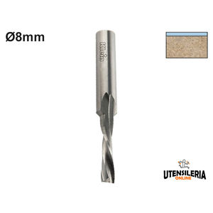 Fraise carbure monobloc HW Klein, hélice gauche, queue 8mm - Product Image 1