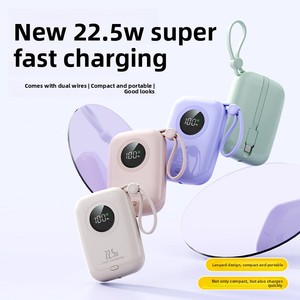 แบตเตอรี่สำรองพก<span class=keywords><strong>พา</strong></span>แบบพลาสติก Li-Polymer ความจุ 8000-10000mAh พร้อมสายในตั<span class=keywords><strong>ว</strong></span> 2 เส้น หน้าจอ LED แสดงผลแบบดิจิตอล ชาร์จเร็<span class=keywords><strong>ว</strong></span> 22.5W - Product Image 1