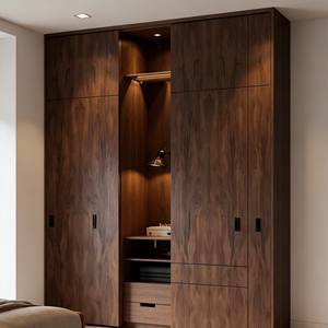 Luxury Functional Minimalist Wardrobe <b>Cabinet</b> Combination Light Wood Tone With Customizable Storage Compartments - Product Image 5