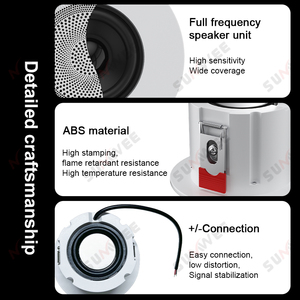 Sumwee OEM 102 4ohm 10W <span class=keywords><strong>Mini</strong></span> thụ động âm thanh vòm hệ thống Trần speakerroof nhà khách sạn nền âm nhạc loa - Product Image 2