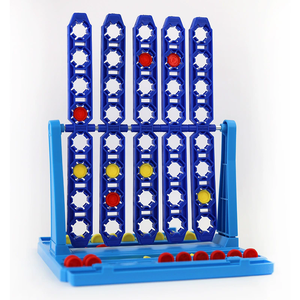 Jeu de société éducatif rotatif 4-en-1 pour enfants : Échecs, Échecs à bascule, Match-3, Jouets parent-enfant - Product Image 1