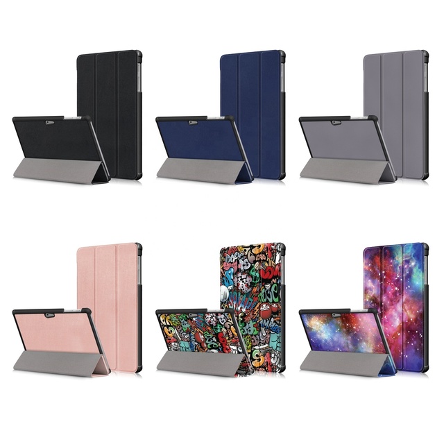 Trifold Stand PU Leather Folio Tablet Funda Cover Case for Microsoft Surface Go 3 2 2021 2020 2018