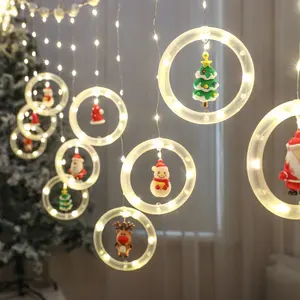 Weihnachts dekorationen Cartoon Santa String Lights Festliche dekorative Schneemann Weihnachten String Lights