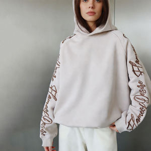 Pull tricoté sur mesure de haute qualité pour femme, décontracté, confortable, respirant, en molleton de coton, avec motif lettres imprimé, collection été - Product Image 2