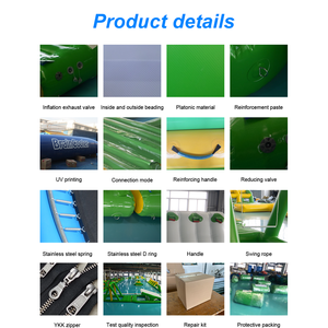 AOYU Tobogán Acuático Inflable Parque Flotante de Atracciones Lago Niños Softplay Ciudades Gran Equipo de Diversión al Aire Libre - Product Image 3