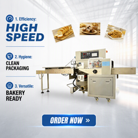 Machine d'emballage horizontale automatique pour aliments, type coussin, pour snacks et produits de boulangerie, équipement d'emballage de qualité alimentaire à usage quotidien