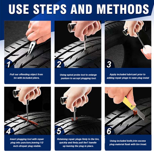 Kit de Réparation de Pneu Automobile, Vélo et Moto – 24/46/62 Pièces pour Crevaison - Product Image 5