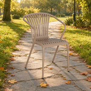 Autres meubles d'extérieur - Chaise de bistrot moderne pour café et loisirs en plein air - Chaise de salle à manger légère avec accoudoirs pour balcon - Product Image 2