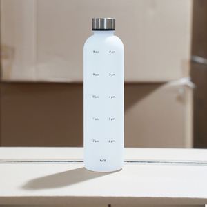 Botella de Agua Deportiva Personalizada con Marcador de Tiempo, Libre de BPA, a Prueba de Fugas, de Plástico Esmerilado con Diseño Motivacional, Artículos de Bebida Premium - Product Image 4