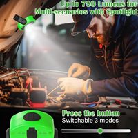 Lumières de travail portatives de poche de lumière de travail rechargeables vertes de LED pour la réparation de voiture IP65 Dimmable imperméable avec la fonction magnétique