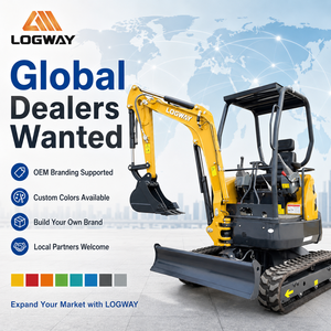 รถขุดขนาดเล็ก EU LOGWAY รุ่น Professional สำหรับทำความสะอาดลานถ่านหิน ขุดร่องดิน พร้อมห้องโดยสารแบบปิด รุ่น Track Pro Mini Excavator - Product Image 4