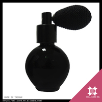 Atomiseur de parfum en verre rond Well Lord PB038_AE 10ml avec pulvérisateur à visser, sérigraphie couleur personnalisée et origine Taïwan