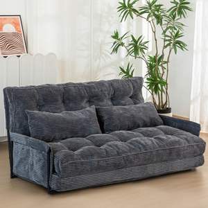 Puffy Comfy Small Convertible Sleeper Futon Causeuse <span class=keywords><strong>en</strong></span> mousse souple Canapé <span class=keywords><strong>double</strong></span> Canapé-<span class=keywords><strong>lit</strong></span> <span class=keywords><strong>2</strong></span> places <span class=keywords><strong>Lit</strong></span> de jour pliant avec fonction <span class=keywords><strong>lit</strong></span> - Product Image 1