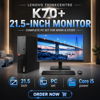 Computadora de Escritorio Lenovo ThinkCentre K70 Nueva, I5-13400, 8GB/16GB DDR5, NVMe SSD+HDD, Monitor de 21.5 Pulgadas, PC para Oficina y Negocios, Windows