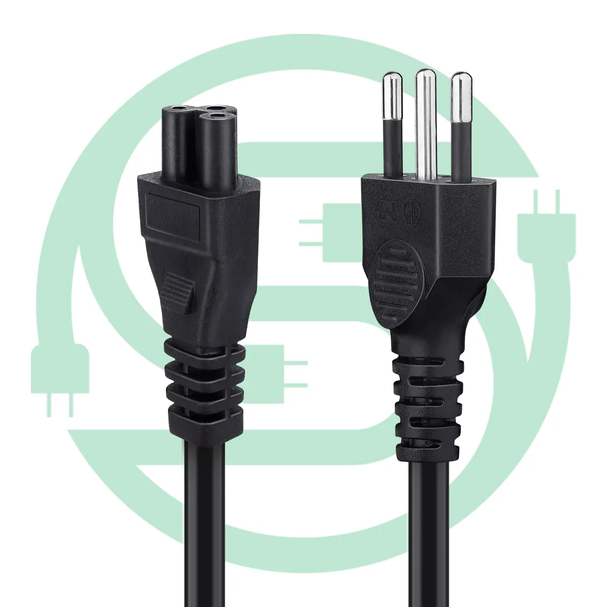 Italia enchufe Cable de alimentación italiano IEC C5 cable de alimentación 1,5 M para ordenador portátil PC adaptadores de CA