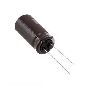 Manufacturer Channel Through Hole CAP ALUM 220UF 20% 35V RADIAL TH 220 uF UPX1V221MHD1TO Capacitor - Product Image 1