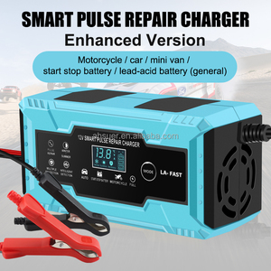 Cargador de Baterí<span class=keywords><strong>a</strong></span> de Gel para Motocicleta y Automóvil con Pantalla LCD de 6V 12V 2A, Cargador de Baterí<span class=keywords><strong>a</strong></span> de Plomo-Ácido de 6V 12V 2ah-20ah, con Carcasa de ABS - Product Image 2