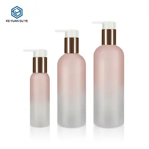 Flacone per Shampoo graduale Pinky opaco 80ml 250ml 350ml pompa dorata con flaconi di chiusura flacone cosmetico in plastica vuoto