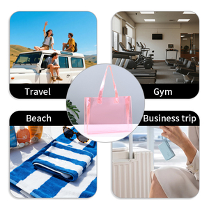 Biểu Tượng Tùy Chỉnh Mùa Hè Cá Nhân Túi Xách Tái Sử Dụng Nhựa Không Thấm Nước Bãi Biển Túi <span class=keywords><strong>PVC</strong></span> Rõ Ràng Phụ Nữ Sang Trọng Của Mua Sắm Quà Tặng Tote Túi - Product Image 6