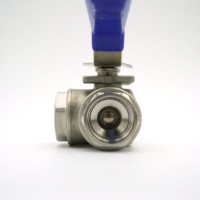 Válvula de Bola de Tres Vías de Acero Inoxidable SS304/316, Tipo L, Rosca Hembra NPT/BSP, 1/2 Pulgada, Base OEM, Temperatura Normal/Media, Operación Manual