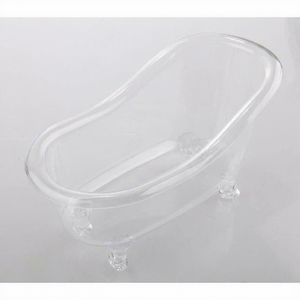 Caja de Almacenamiento de Cosméticos Transparente de Plástico para Baño, Forma Rectangular, Sin Tapa, Material PS, Almacenamiento de Juguetes para Bañera - Product Image 1