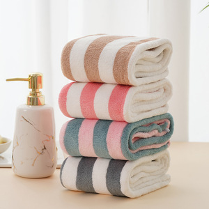 หมวกคลุมผมแห้งเร็ว ผ้าขนแกะลายทาง ใช้ในบ้าน - Product Image 3