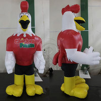 Château publicitaire gonflable personnalisé mascotte géante de poulet solide gonflable publicité promotion costume de coq gonflable
