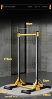 Barre de traction horizontale autoportante et station de dips en acier allié, équipement de gym à domicile réglable en hauteur pour adultes