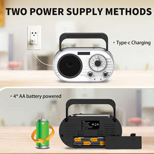 Digital AM FM <b>Radio</b> Stereo Rechargeable Big Speaker Wireless <b>Shortwave</b> <b>Radio</b> with LED Flashlight for Outdoor Travel Home Use - Product Image 6