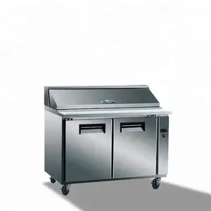 OEM 1200Mm Ice Storage Salad Workbench With Water Pool Water Bar Electric Working Table For Ice Storage