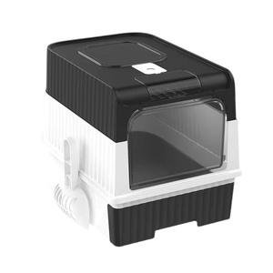 Bac à litière pour chat en plastique rectangulaire extra large avec parois hautes, pelle épaisse, 65L, contrôle des odeurs, toilette pour animaux de compagnie, OEM/ODM - Product Image 1