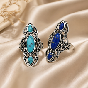 Anello con motivo retrò, anello da donna in stile retrò con incisione a intaglio, eleganti accessori per le dita - Product Image 4