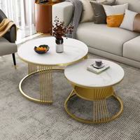 Ensemble de table basse moderne avec plateau en quartz noir et pieds en acier inoxydable, design durable pour le salon et la chambre à coucher