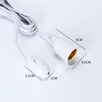 Douille à vis double pour lampe de chevet, support de lampe suspendue LED E27/B22, interrupteur d'extension PP blanc de sécurité AK-TECH