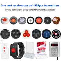 Système d'appel sans fil pour serveurs, best-seller, rechargeable, étanche IP67, bouton de téléavertisseur de table, téléavertisseur de table pour restaurant
