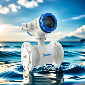 Pabrik Cina DN25 semen pipa lumpur meteran aliran elektromagnetik kecepatan aliran air pengukuran secara akurat mengukur Flowmeter - Product Image 4