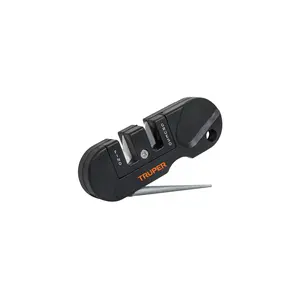Truper Pocket Knife <b>Sharpener</b> Set With Multi-Grit Abrasive Wheels, Durable Carbon Steel Design, Manual Operation, Hand Wash Only - Product Image 1