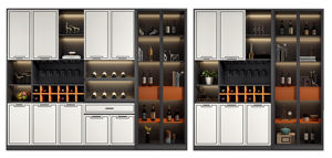 Buffet de salon et armoire de restaurant contemporains en bois massif sur mesure de qualité commerciale - Product Image 2